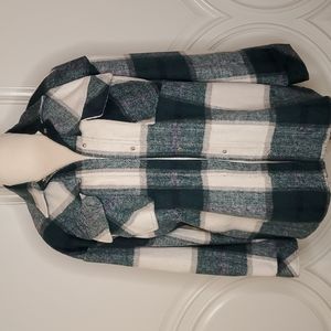 Entro Plaid Flannel Shacket Jacket